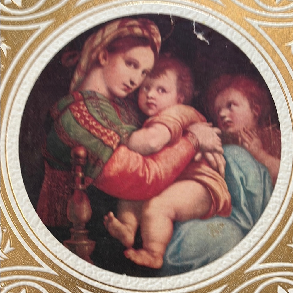 Vintage Art Print w scratch